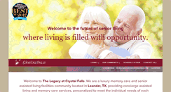 Desktop Screenshot of legacyatcrystalfalls.com